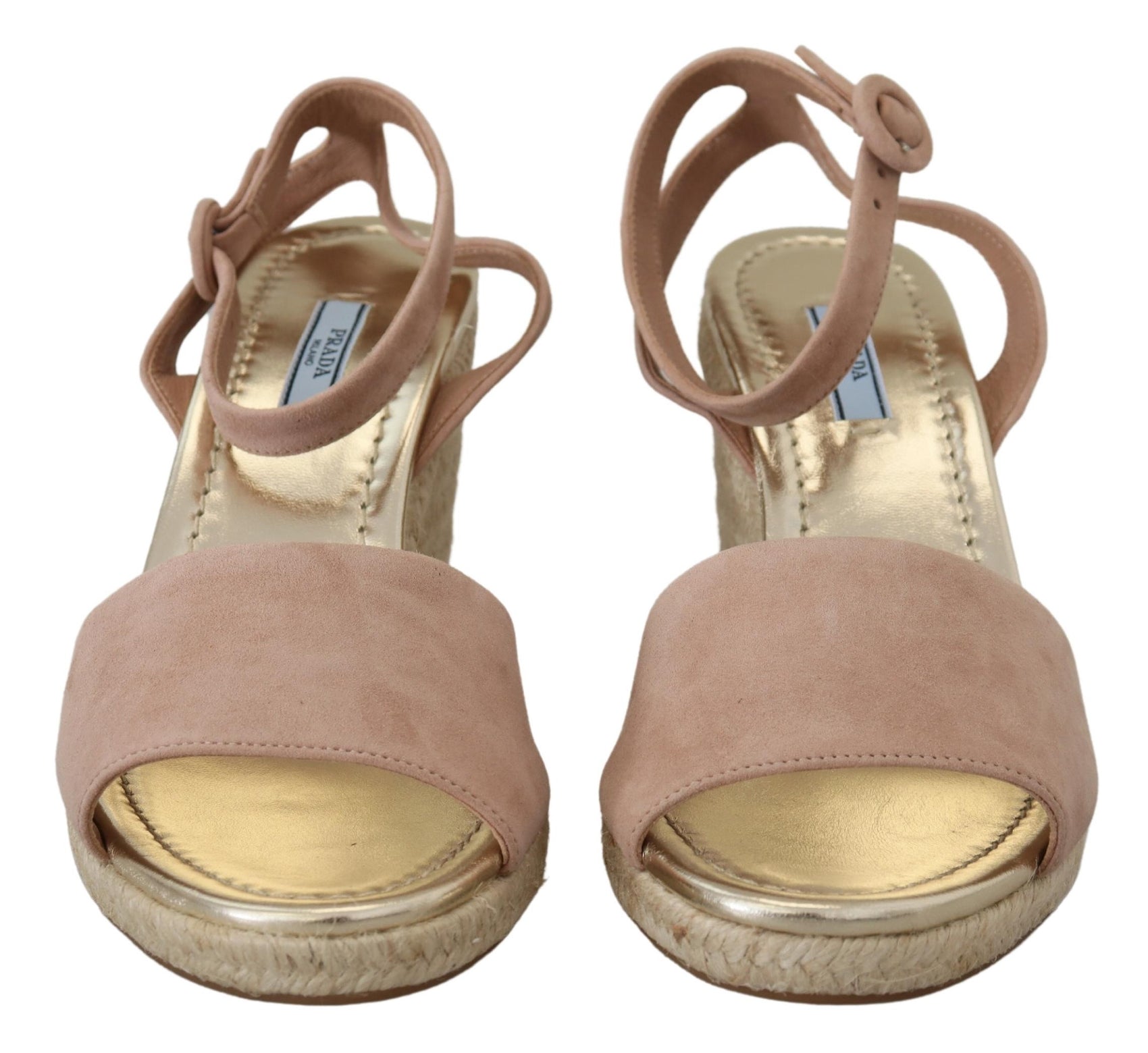 Elegante Wildleder-Sandalen mit Knöchelriemen und Keilabsatz