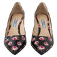 Elegant Floral Print Leather Pumps