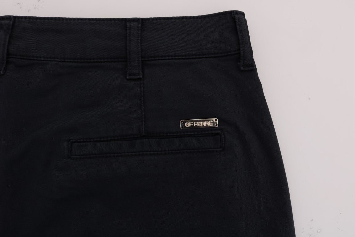 Elegante blaue Baumwoll-Stretchhose für Herren