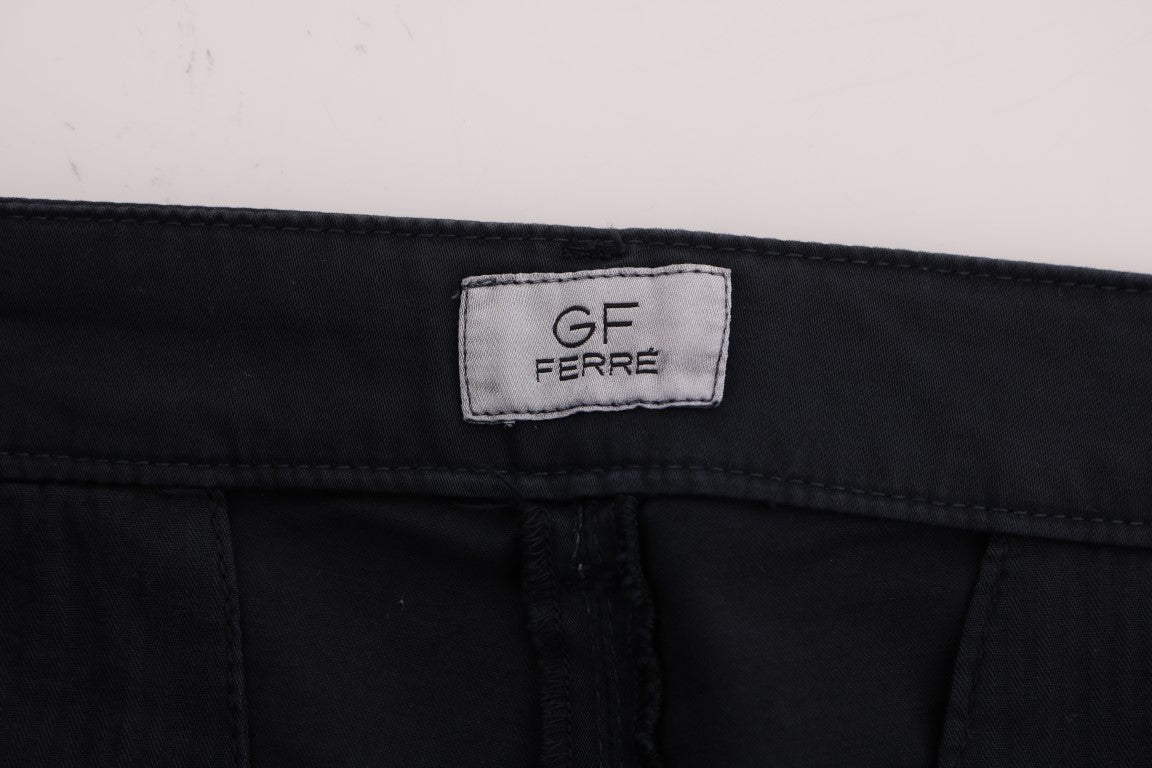 Elegante blaue Baumwoll-Stretchhose für Herren