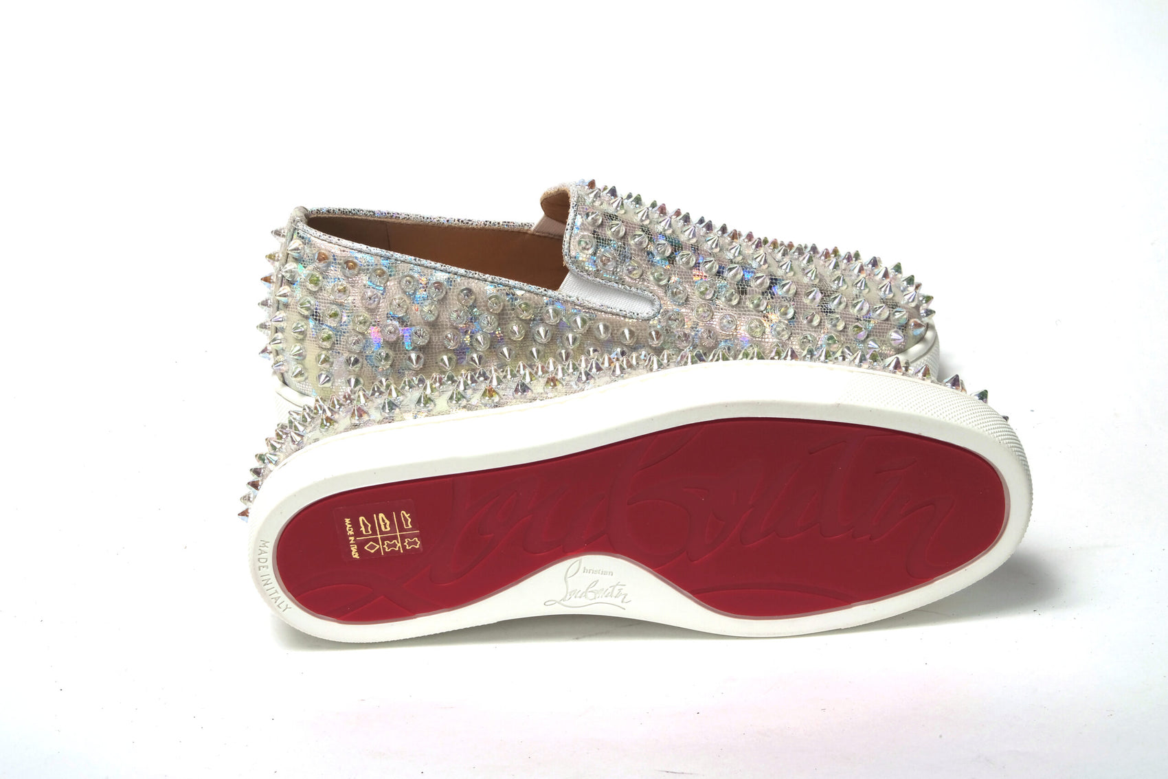 Weißer/transparenter Ab Roller Boat Damen-Sneaker mit flachem Absatz