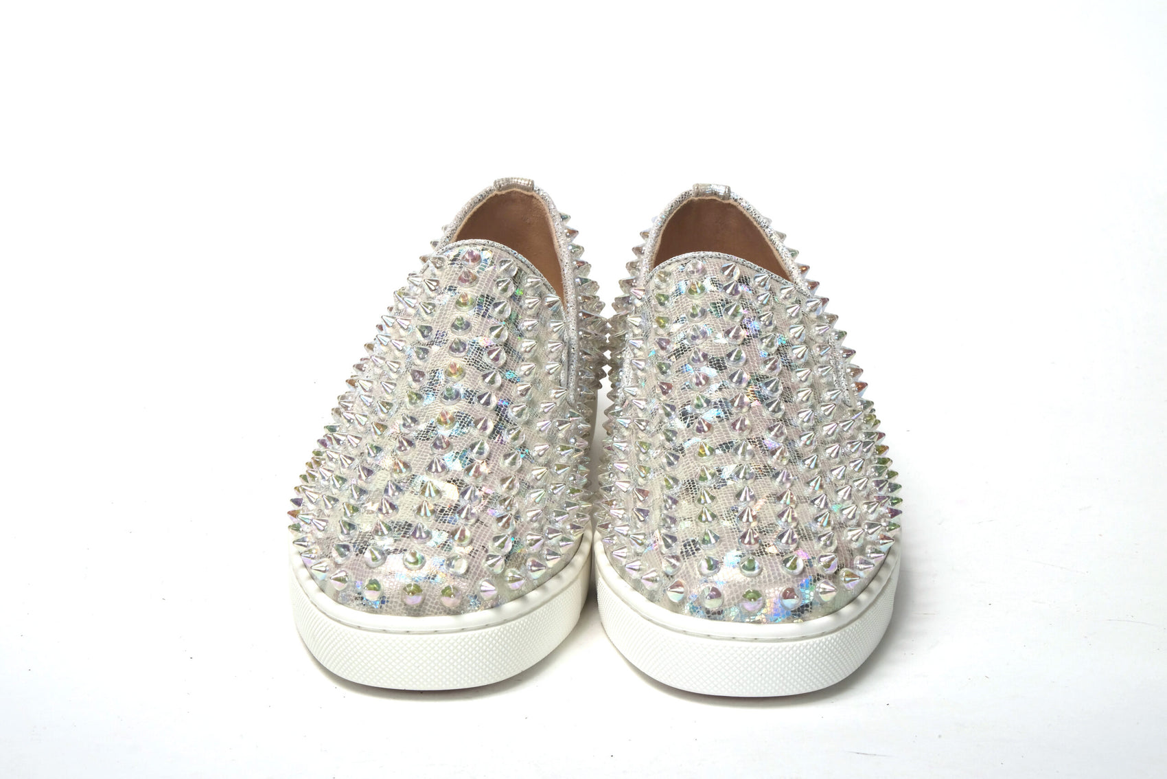 Weißer/transparenter Ab Roller Boat Damen-Sneaker mit flachem Absatz