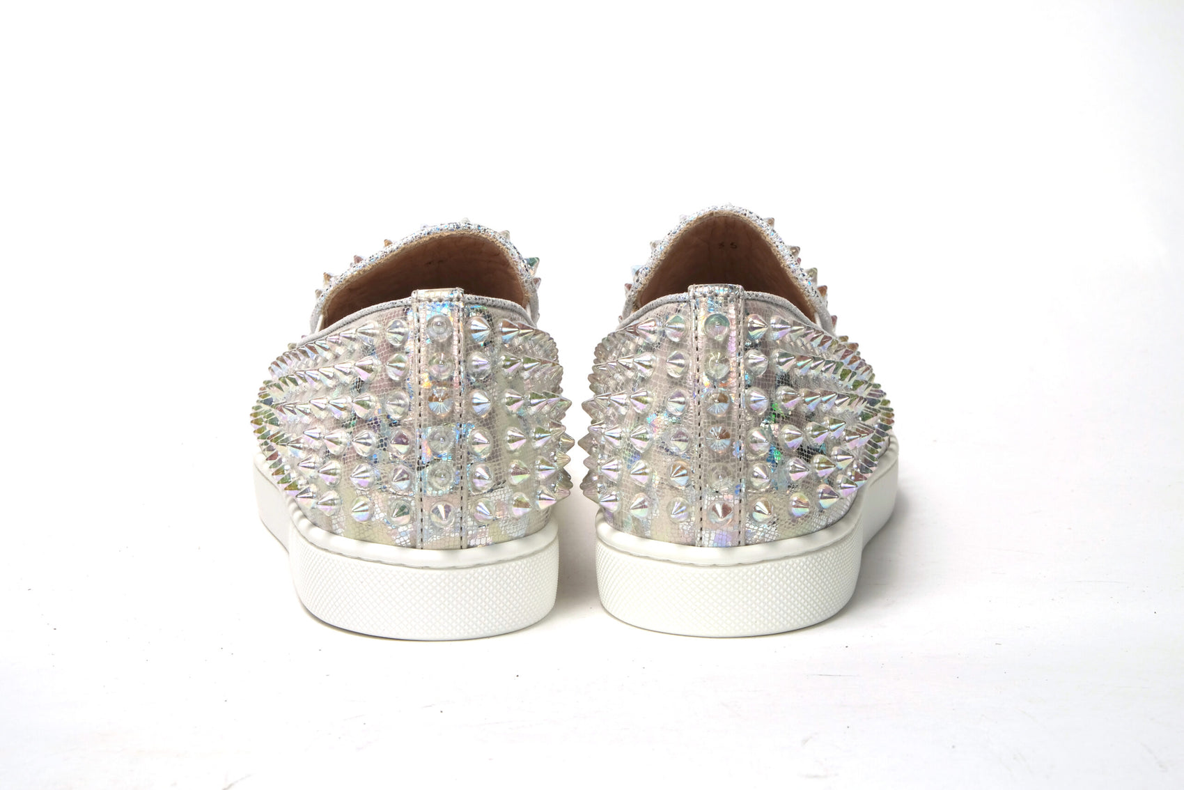 Weißer/transparenter Ab Roller Boat Damen-Sneaker mit flachem Absatz