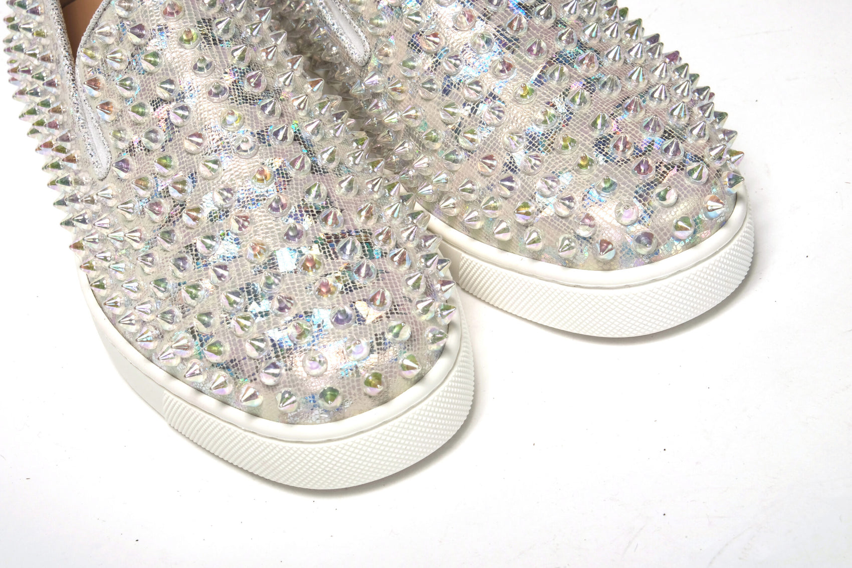 Weißer/transparenter Ab Roller Boat Damen-Sneaker mit flachem Absatz