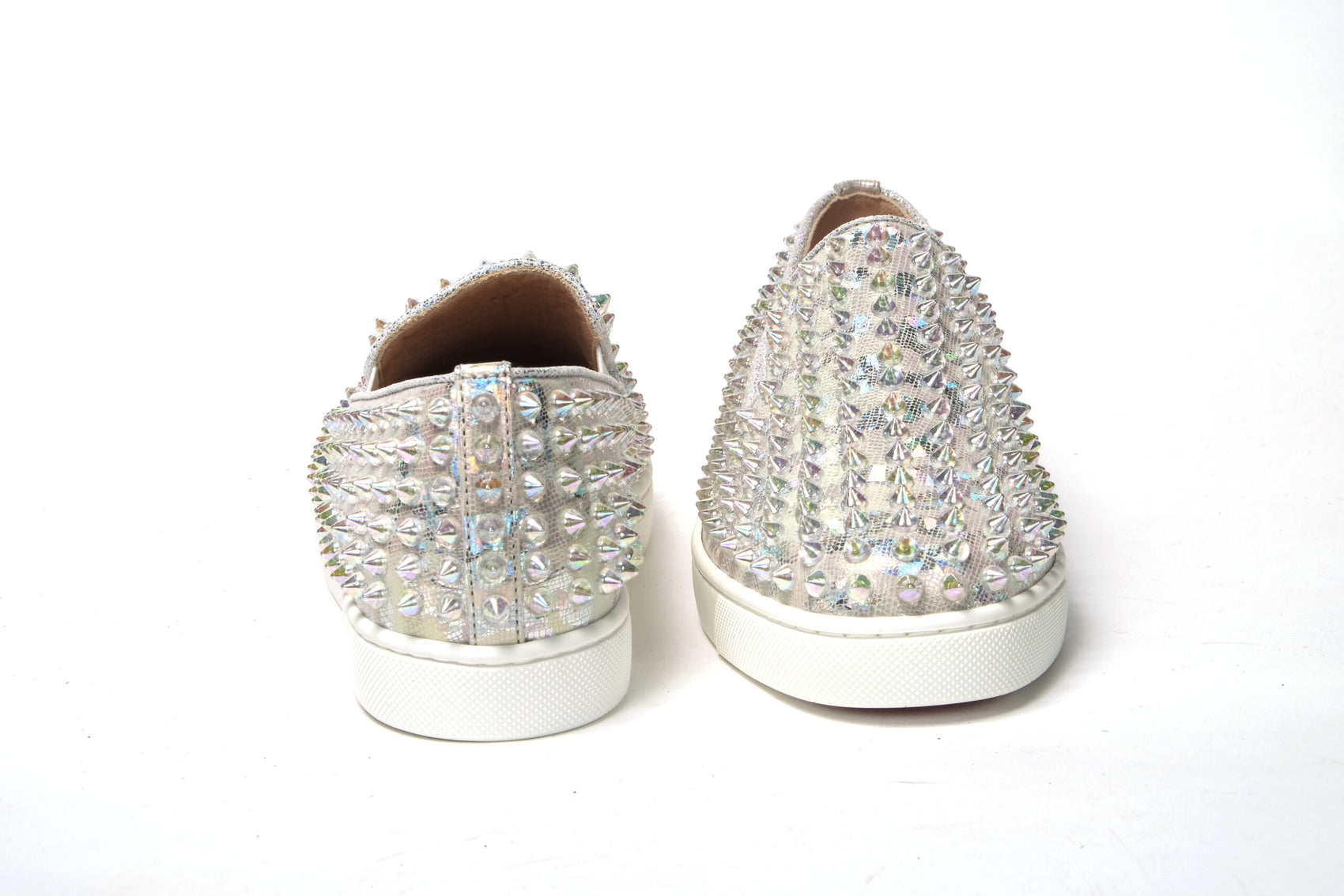 Weißer/transparenter Ab Roller Boat Damen-Sneaker mit flachem Absatz