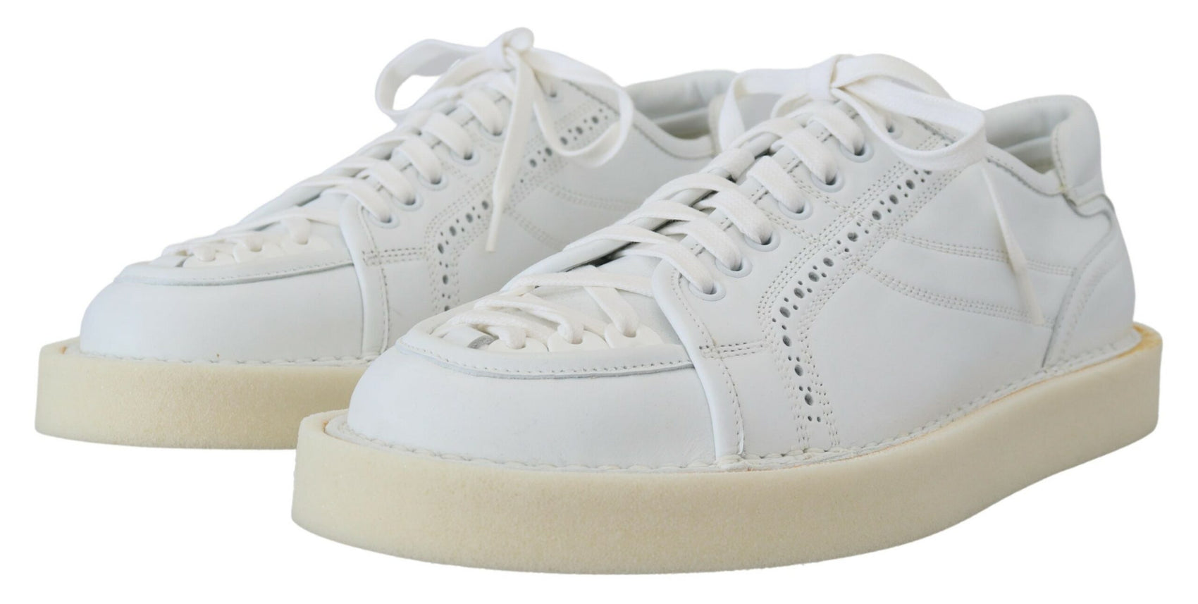 Elegante weiße Low-Top-Oxford-Sneaker