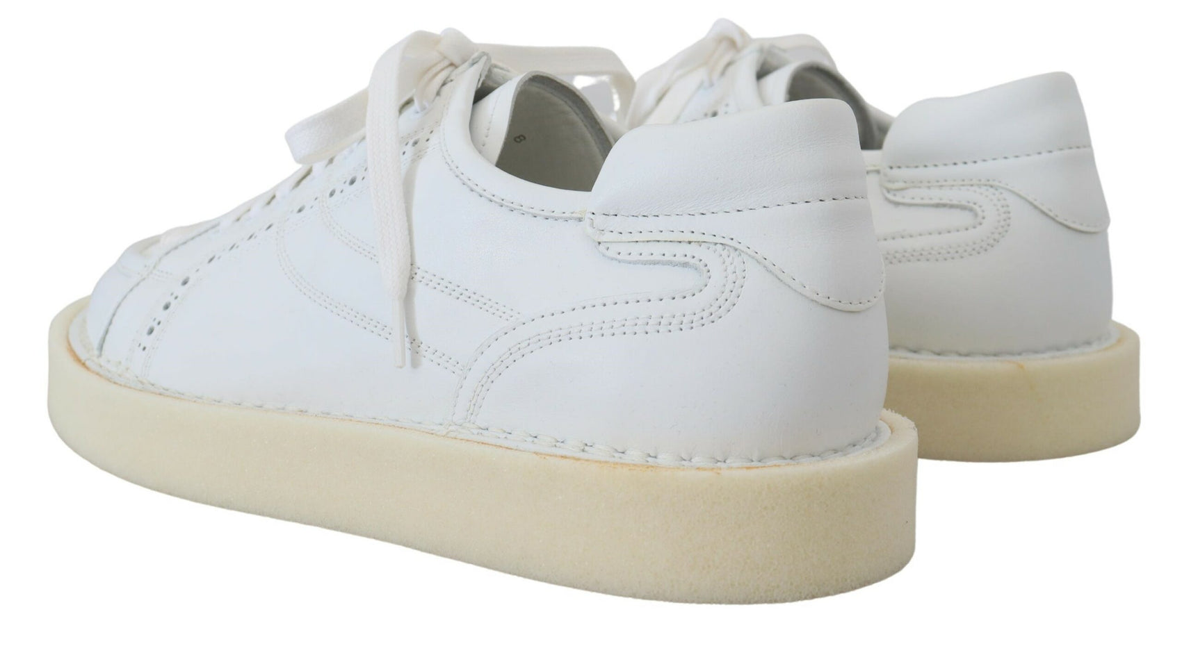 Elegante weiße Low-Top-Oxford-Sneaker