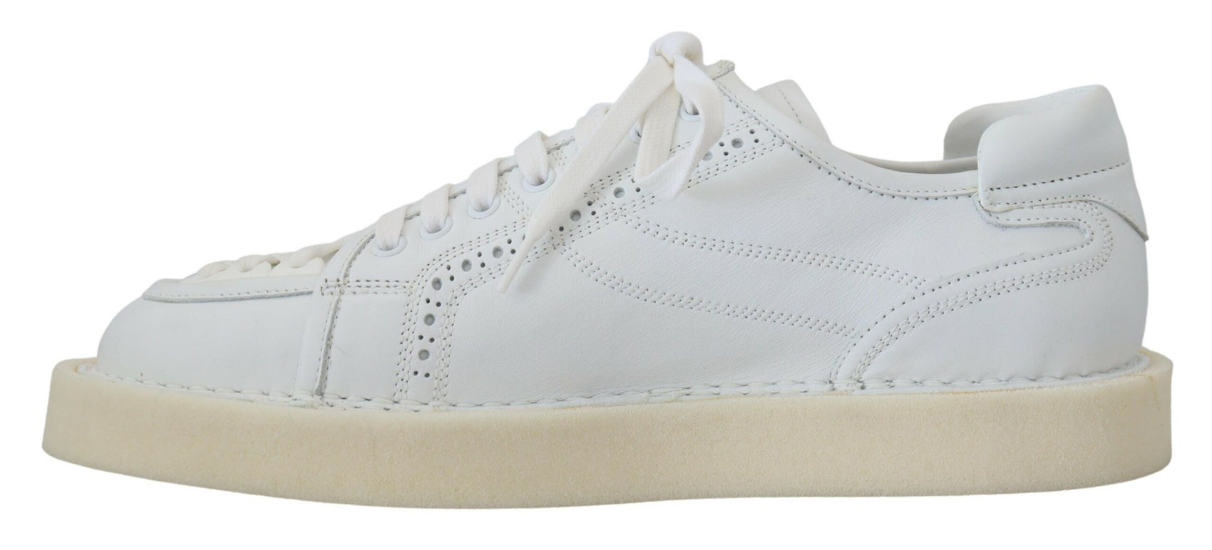 Elegante weiße Low-Top-Oxford-Sneaker