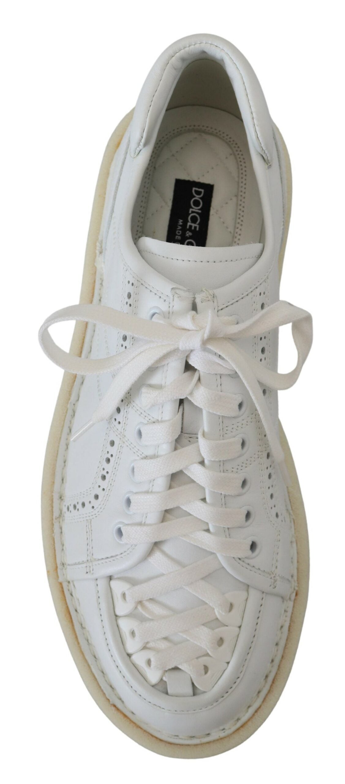 Elegante weiße Low-Top-Oxford-Sneaker