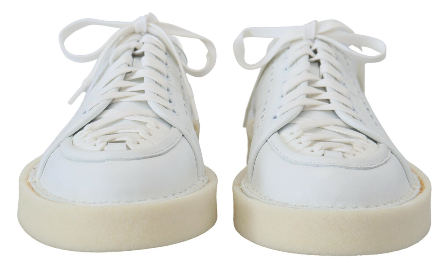 Elegante weiße Low-Top-Oxford-Sneaker