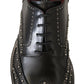 Elegant Studded Black Derby Shoes