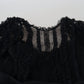 Dolce & Gabbana Black Lace Trim A-line Mini Nylon Dress