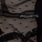 Dolce & Gabbana Black Lace Trim A-line Mini Nylon Dress