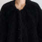 Elegant Black Cashmere Blend Overcoat Jacket