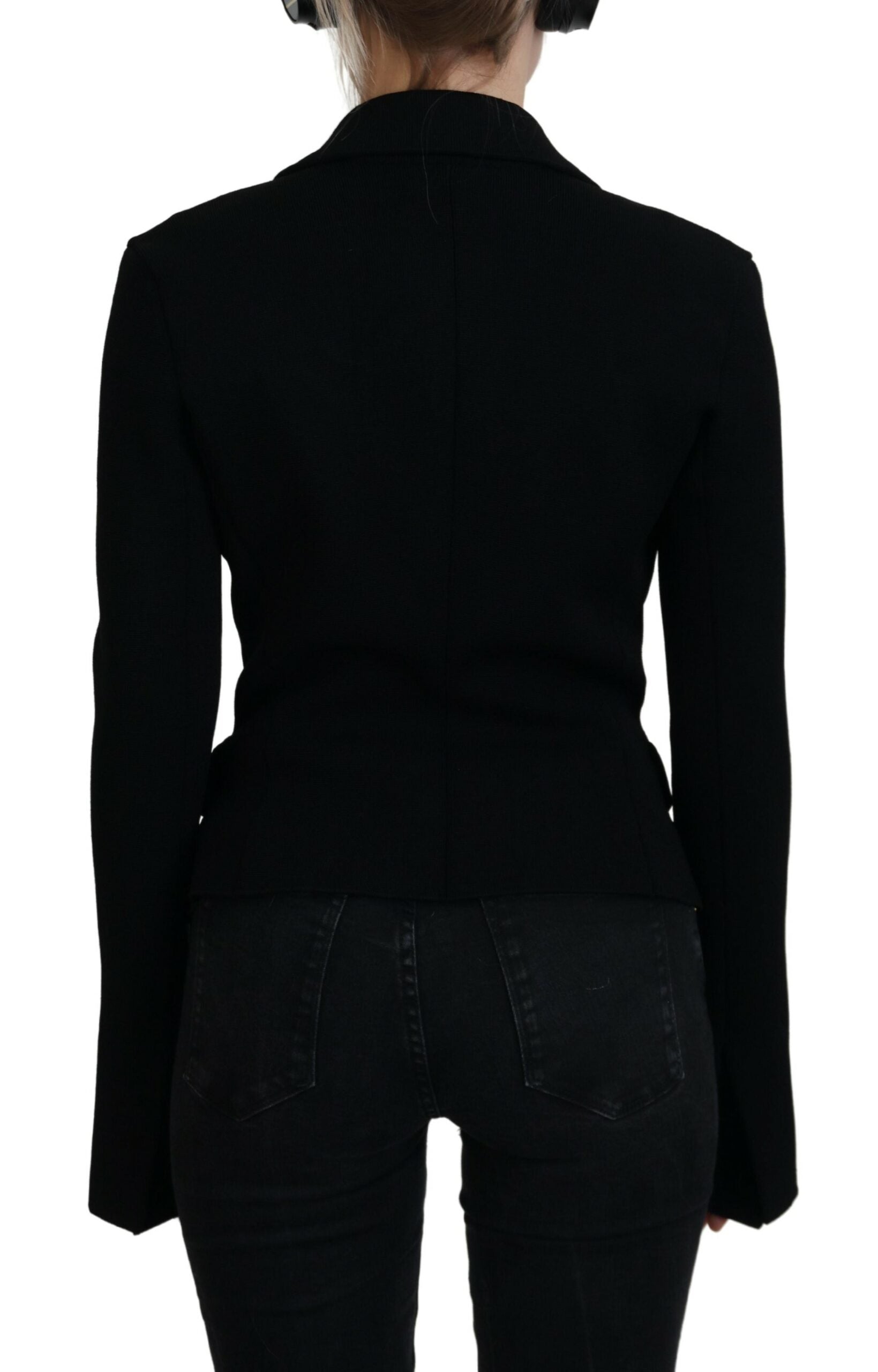 Elegante giacca nera a maniche lunghe