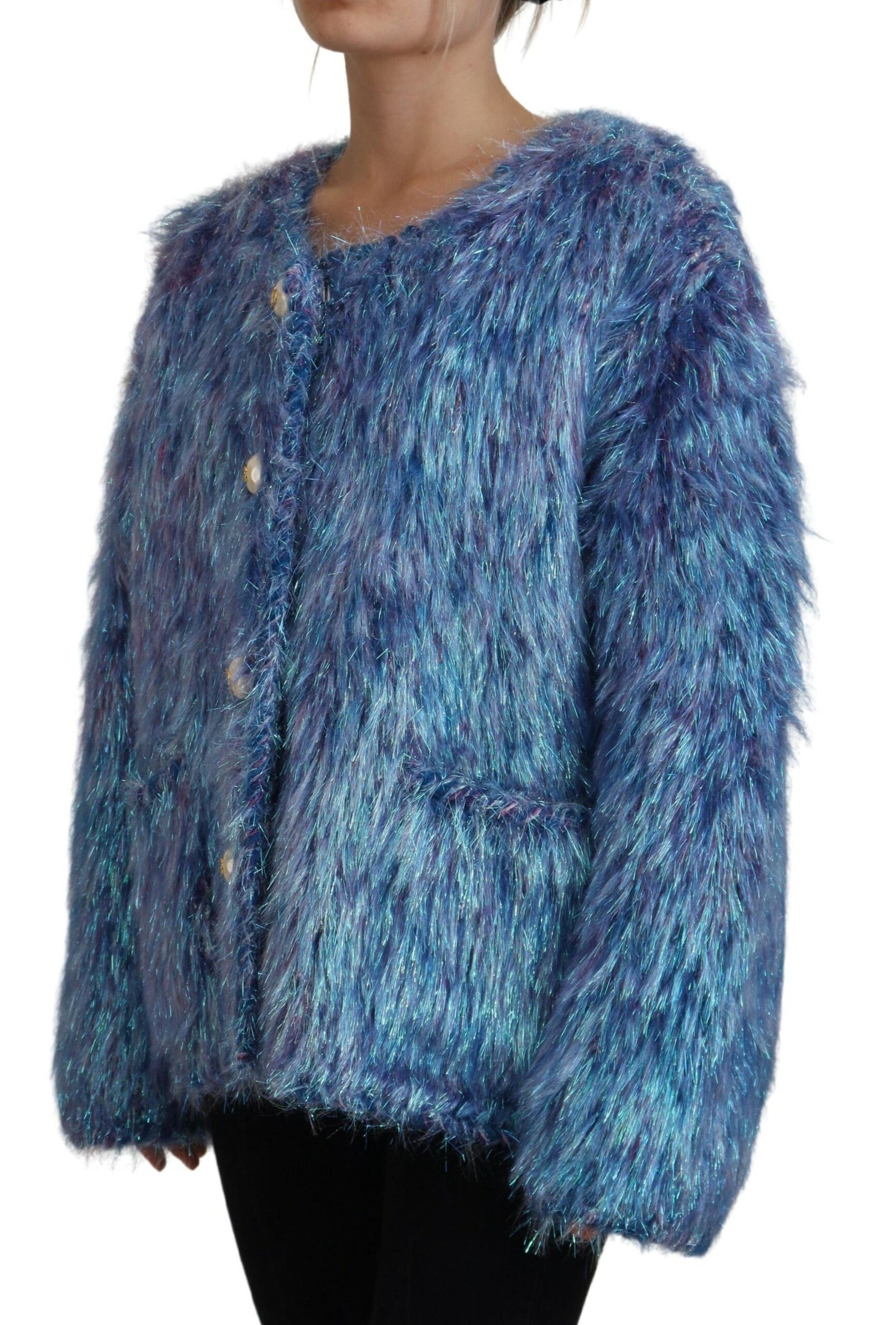 Elegante giacca multicolore a maniche lunghe