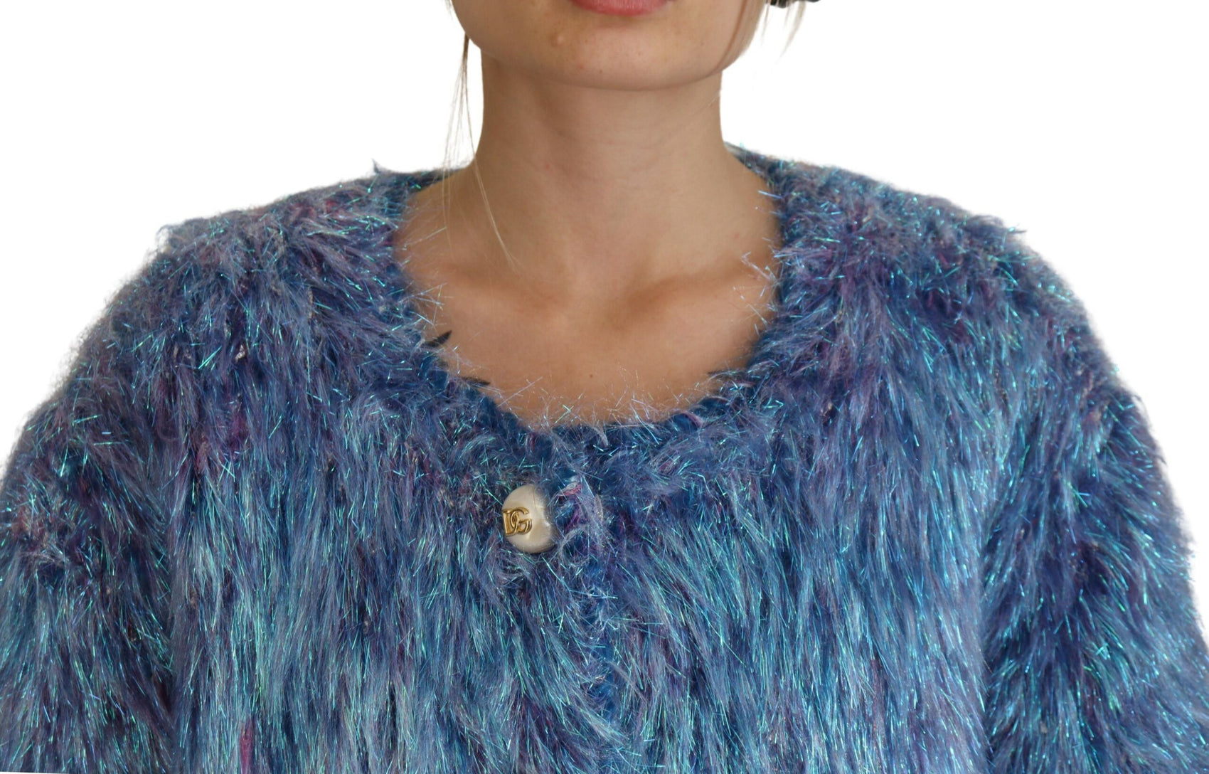 Elegante giacca multicolore a maniche lunghe
