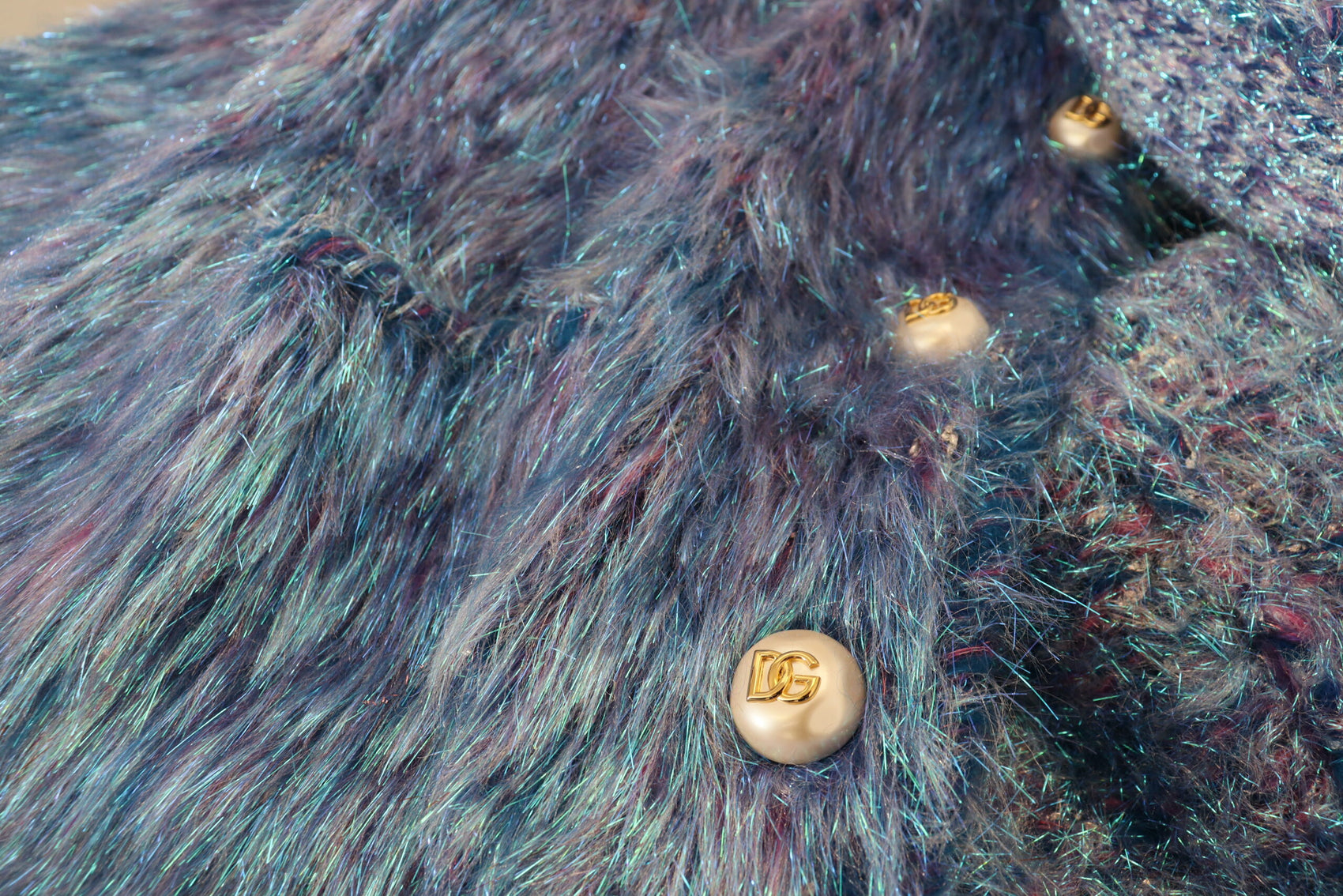 Elegante giacca multicolore a maniche lunghe
