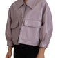 Chic Purple Cropped Jacket - A Style Statement