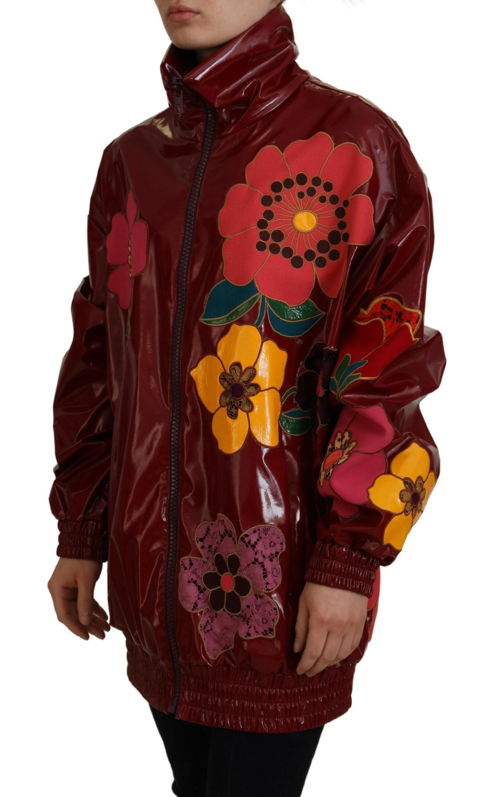 Giacca Maroon Floral Luxe