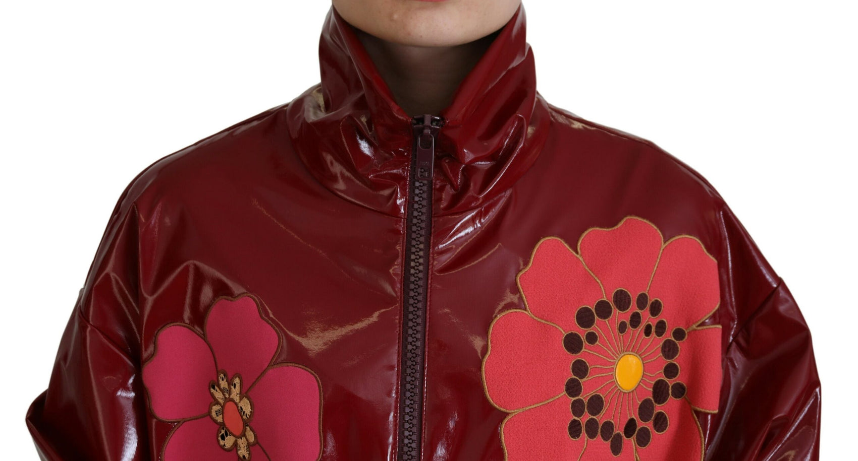 Giacca Maroon Floral Luxe