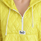 Elegant Yellow Hooded Jacket