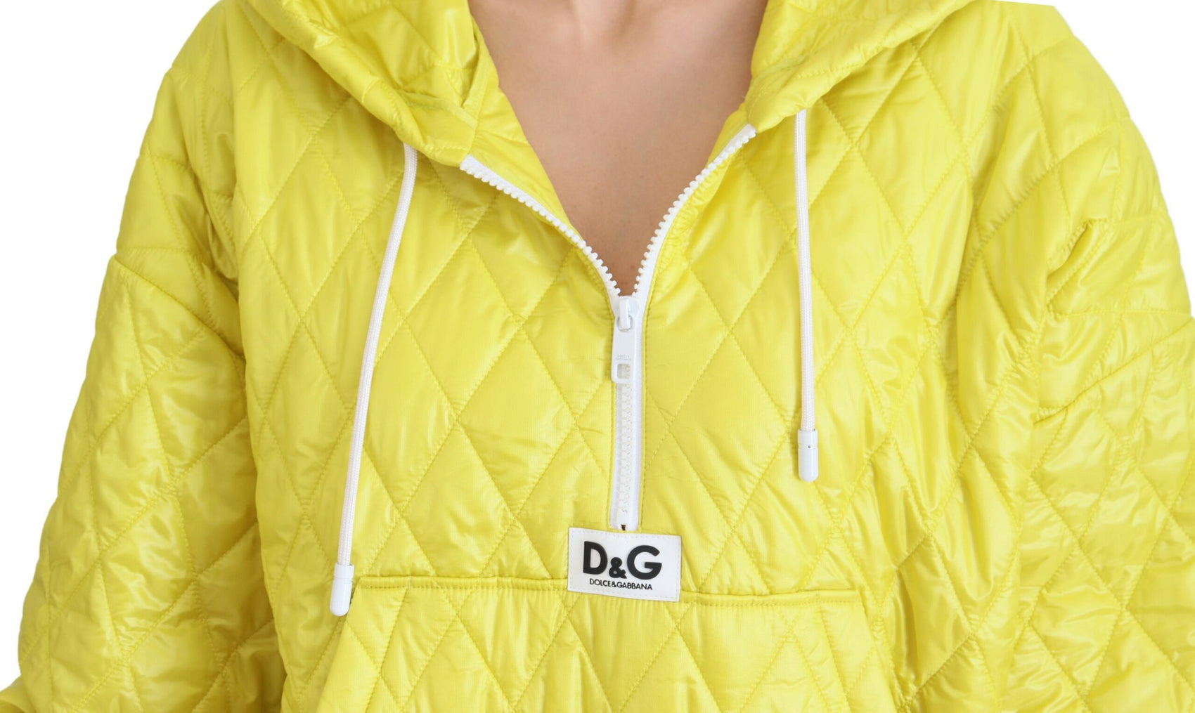 Elegante giacca con cappuccio gialla