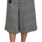 Elegante karierte Midihose mit hoher Taille