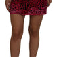 Chic High Waist Pink Leopard Mini Skirt