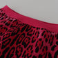 Chic High Waist Pink Leopard Mini Skirt