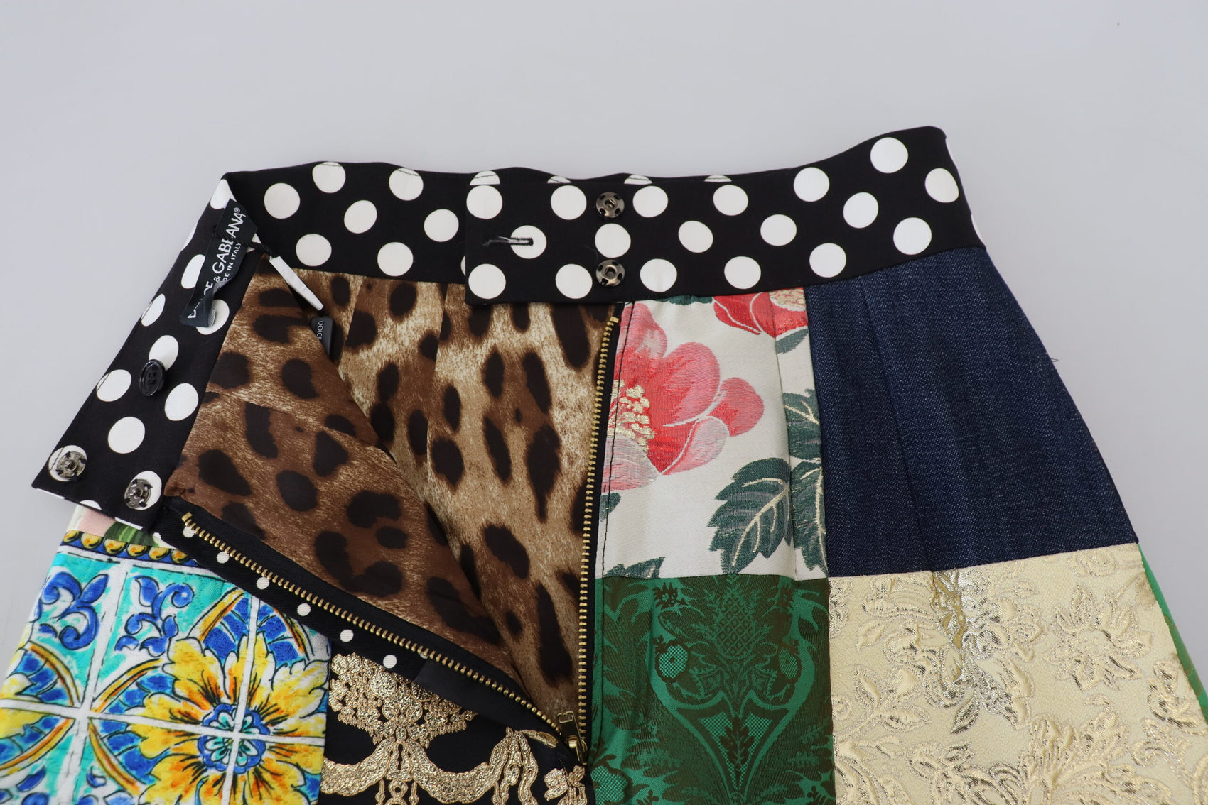 Minigonna patchwork multicolore chic
