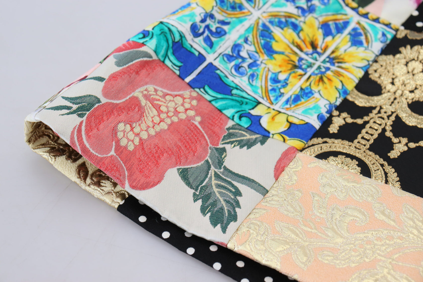 Minigonna patchwork multicolore chic
