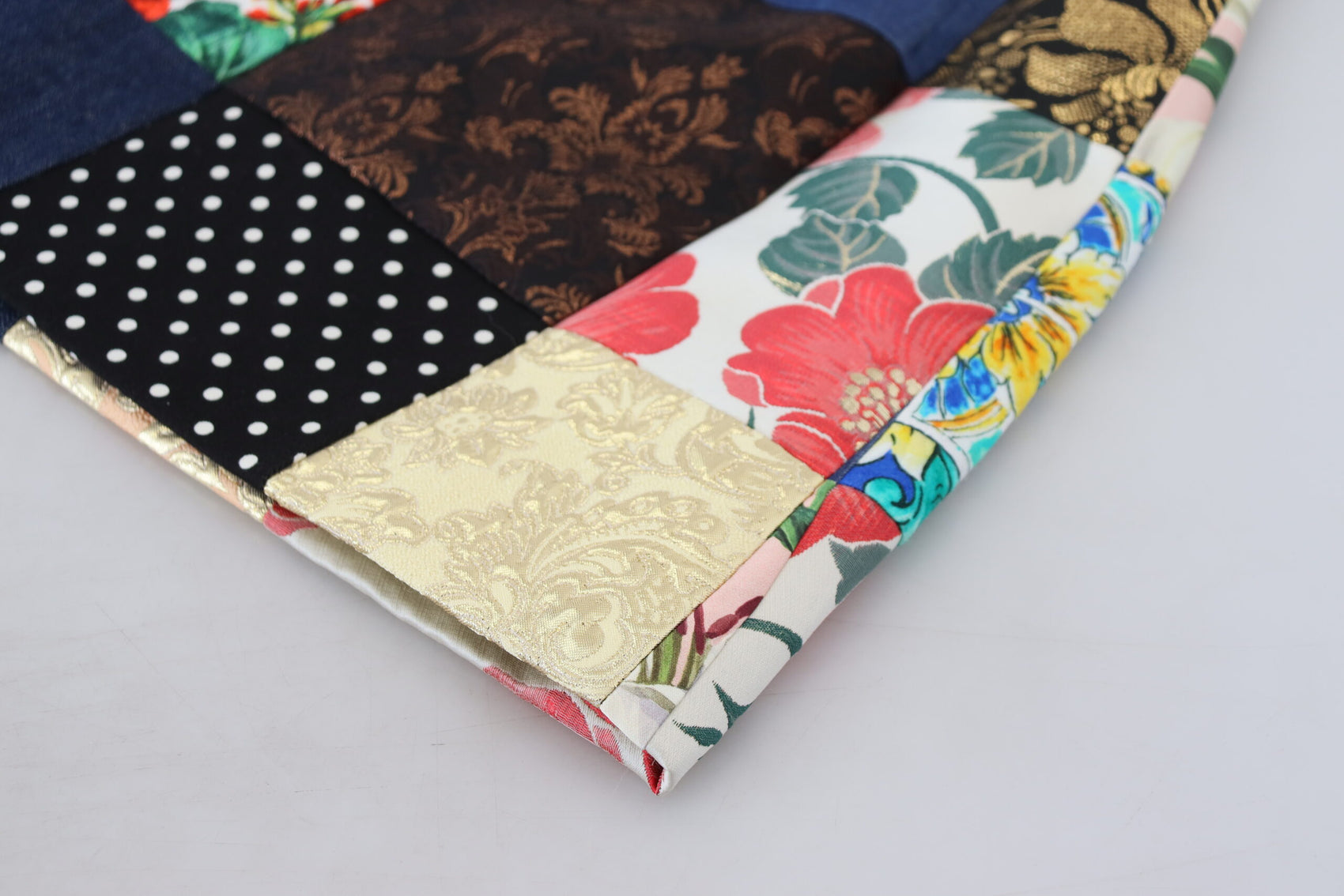 Minigonna patchwork multicolore chic