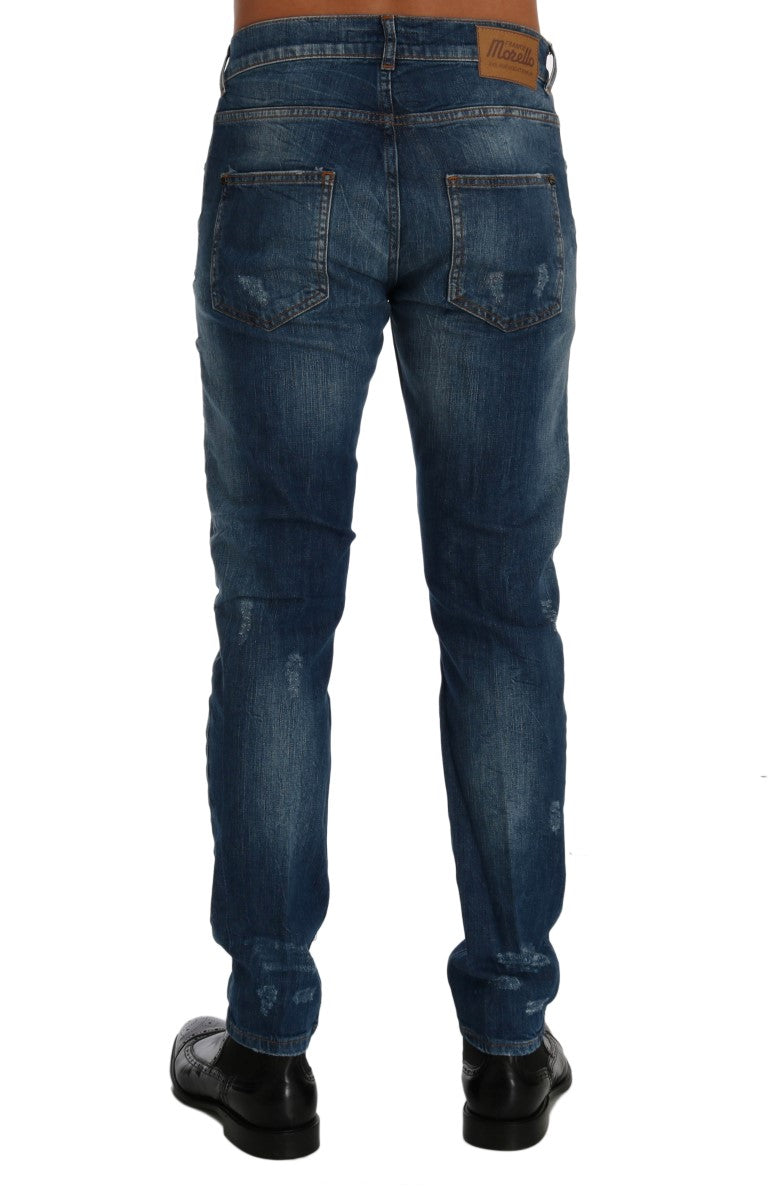 Jeans slim fit blu lavaggio chic