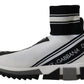 Chic Black and White Sorrento Slip-On Sneakers