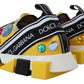 Exquisite Yellow Techno Fabric Sneakers