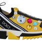 Exquisite Yellow Techno Fabric Sneakers