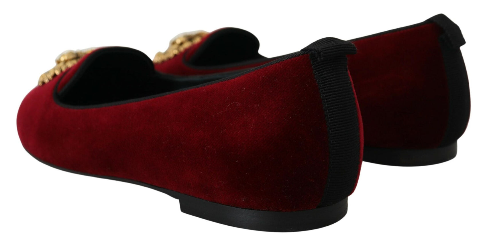 Bordeauxrote Samt-Loafer „Devotion“