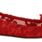 Red Crystal-Embellished Flats