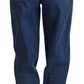 Eleganti jeans blu a vita alta