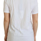 Elegante T-shirt girocollo bianca in cotone