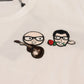 Elegante T-shirt girocollo bianca in cotone