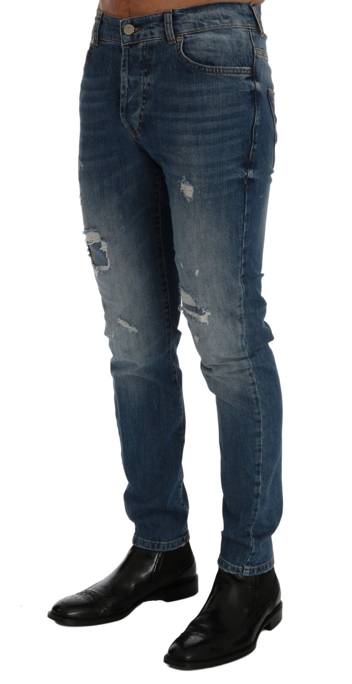 Svelte Italian Denim – Slim Fit Blue Jeans