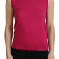 Schickes ärmelloses Tanktop aus Seide in Rosa