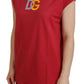 Dolce & Gabbana Red Cotton DG Logo Tank Top T-shirt