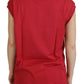 Dolce & Gabbana Red Cotton DG Logo Tank Top T-shirt