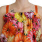 Ärmelloses Crop-Top mit floraler Eleganz