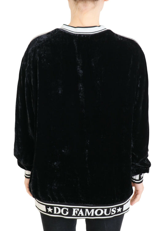 Elegante maglione in velluto misto seta