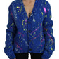 Elegante cardigan in mohair multicolore Splash