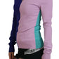 Maglione pullover multicolore con scollo a V